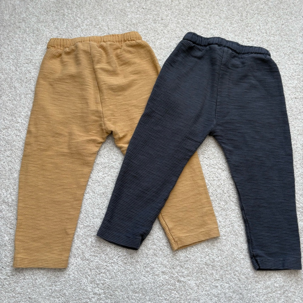 Zara - Kids textured Pants Set of 2 - Picture 2 of 3